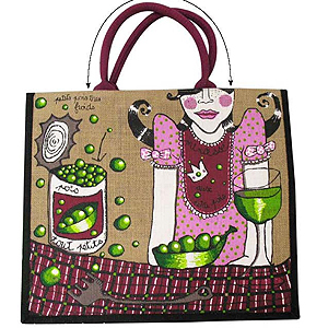 Jute Hessian Burlap Printed Shopping Bag