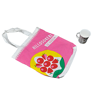 Custom Imprinted Soft Cotton Calico Fabric Tote Bag