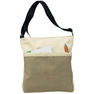 The earthy-look sling shoulder bag with adjustable single strap by Green Petal Ventures.